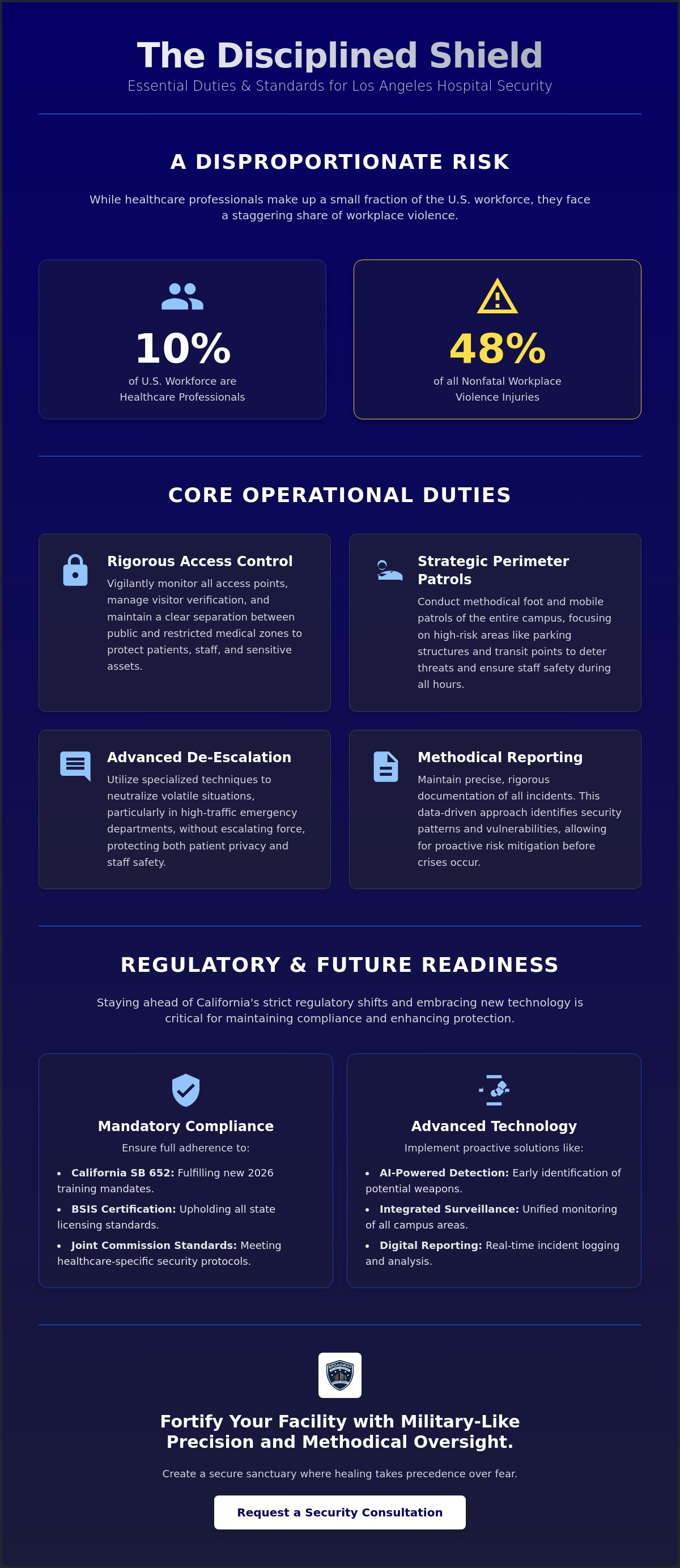 Hospital Security Guard Duties in Los Angeles: A Strategic Safety Guide for 2026