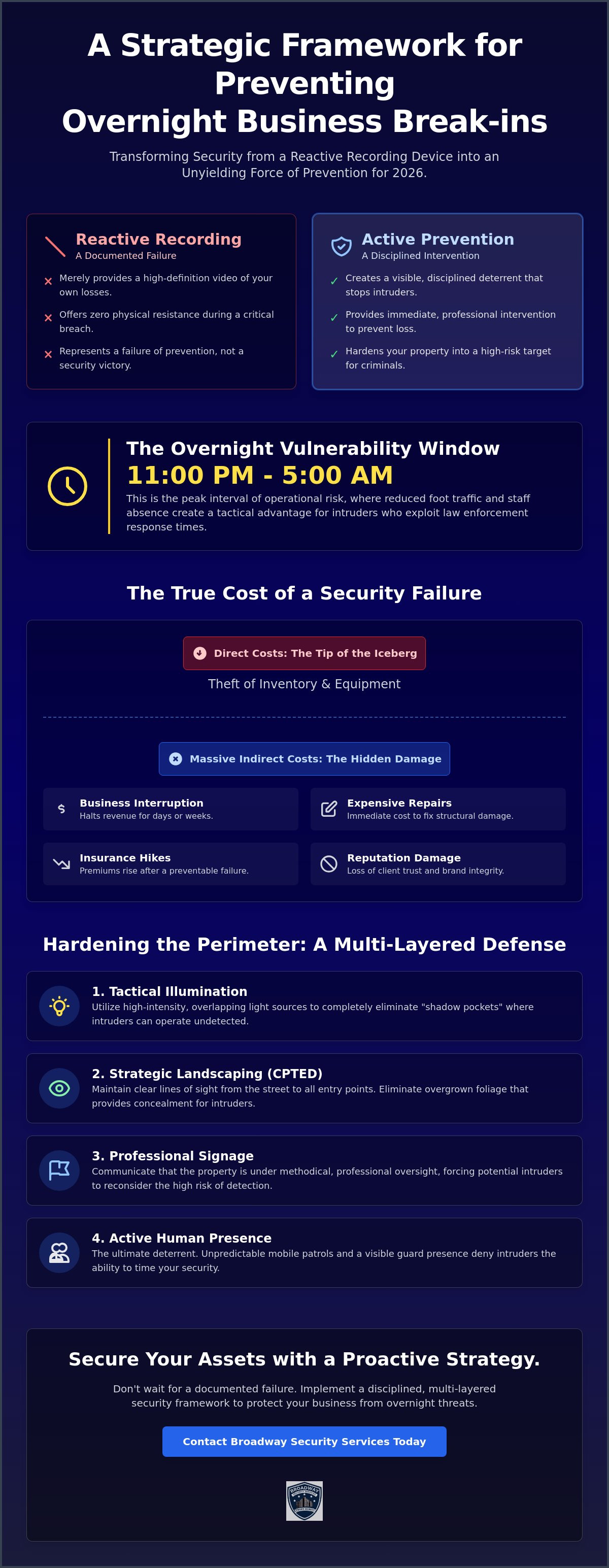 Preventing Overnight Business Break-ins: A Strategic Security Framework for 2026